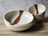 Handmade pottery dinnerware pasta bowl with artisan craftsmanship