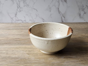 Handmade dessert bowl with unique glaze variations