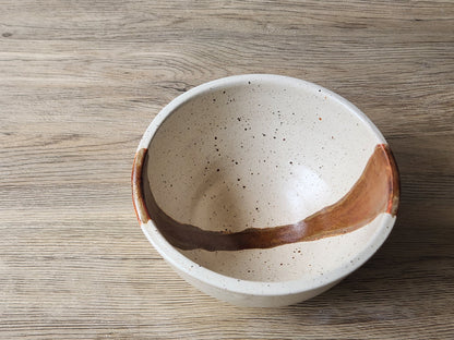 Modern rustic stoneware bowl 14.5cm wide 7.5cm tall