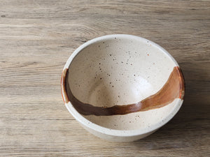 Modern rustic stoneware bowl 14.5cm wide 7.5cm tall
