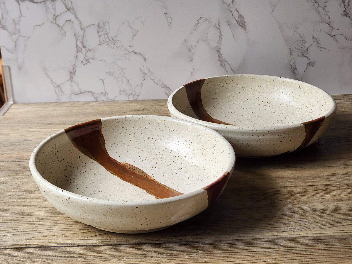 Modern rustic ceramic serving bowl handmade in Melbourne Australia