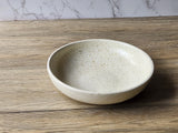 Cream speckled pottery bowl, artisan crafted in Australia