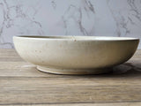 Durable high-fired ceramic salad bowl, handmade design