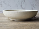 Large handmade stoneware pasta bowl with rustic glaze