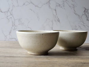 Minimalist ceramic breakfast bowl, handmade rustic design