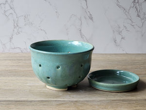 Functional handmade pottery berry bowl, dishwasher safe