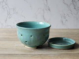 Functional handmade pottery berry bowl, dishwasher safe