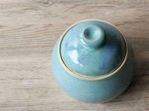Unique handmade pottery sugar bowl, ideal gift for tea lovers