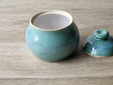 Small ceramic kitchen storage bowl for sugar or tea leaves