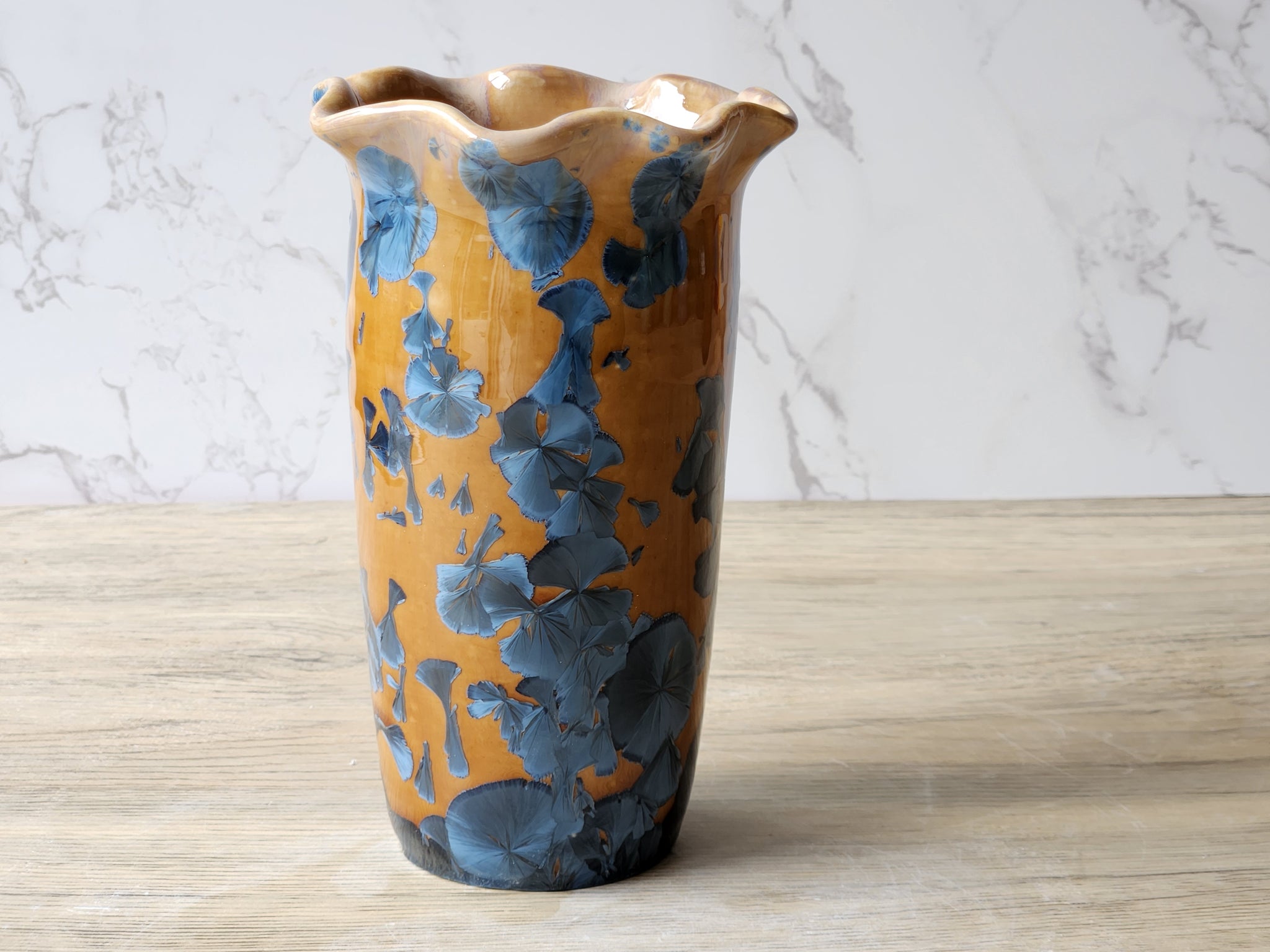 Melbourne handmade ceramic vase with crystals