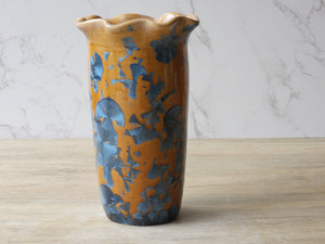 One-of-a-kind crystalline pottery vase – 15.5cm