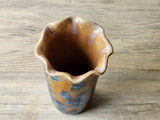 Blue crystal ceramic vase – Australian seller