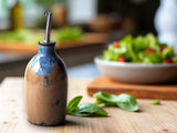 Handmade ceramic olive oil bottle – crystalline glaze