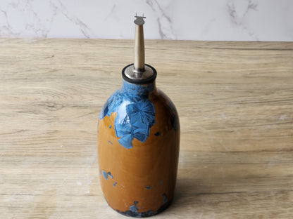 Handmade Melbourne ceramic olive oil bottle – food safe