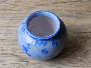 Unique Australian pottery bowl with crystalline glaze finish