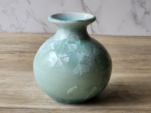 Blue crystalline glaze vase – porcelain pottery
