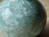 close up of a Unique crystalline pottery bud vase gift