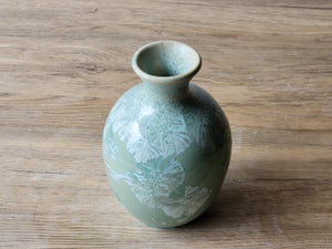 Blue crystalline glaze vase – Handmade porcelain pottery