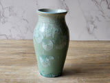 One-of-a-kind crystalline ceramic flower vase
