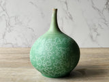 Small porcelain bud vase with crystalline glaze