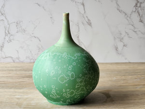 Green pottery bud vase – Australian seller