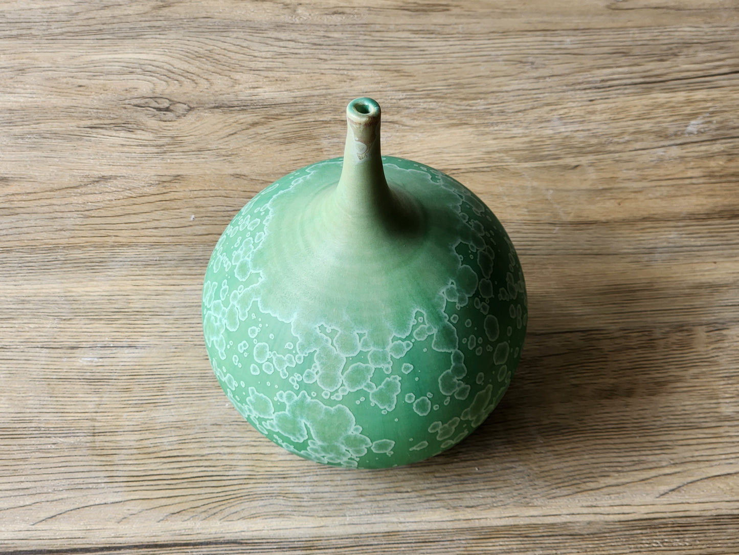 One-of-a-kind crystalline porcelain vase