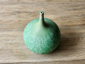 One-of-a-kind crystalline porcelain vase