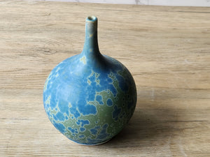 Collectible crystalline pottery bud vase