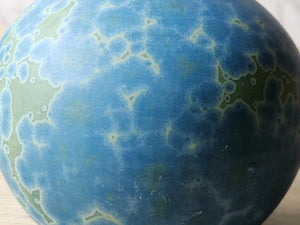 Handcrafted crystalline pottery vase from Melbourne- close up of glaze