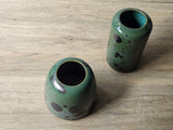 Handmade crystalline ceramic vase 10cm tall