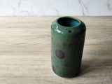 Unique crystalline pottery vase 13.5cm tall