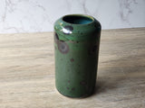 Tall handmade green vase for modern home décor