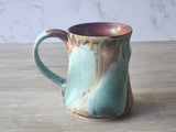 High-fired stoneware mug with sculpted shape