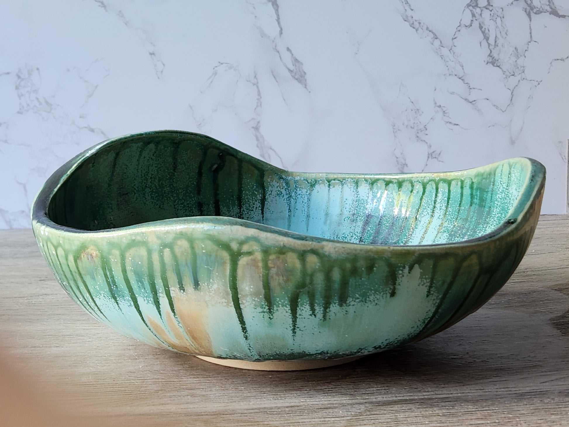 Handmade serving bowl for fruit or salad