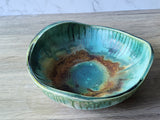Unique ceramic centrepiece bowl with layered glaze