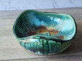 Ocean‑inspired handmade ceramic bowl for table décor