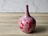 Small ceramic vase with white crystal glaze
