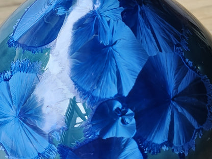 Close-up of blue crystalline formations