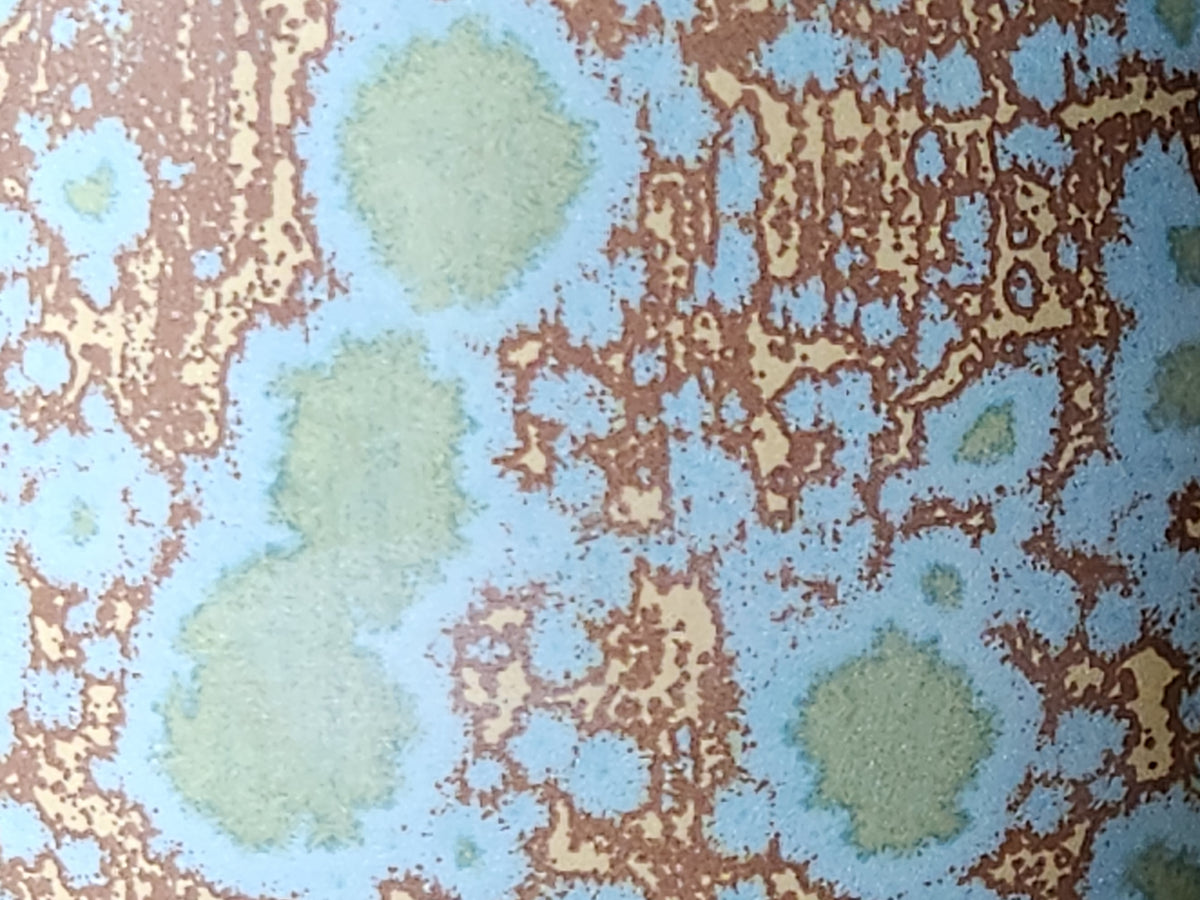 Close-up of matte crystalline glaze with a satin  texture