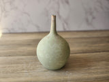 Soft mint crystalline bud vase handmade pottery Melbourne Australia