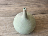 Handmade pottery bud vase with subtle crystalline pattern