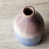 Top view of handmade ceramic bud vase showing narrow 2cm opening, handmade pottery Melbourne Australia