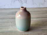 Handmade pottery bud vase small flower vase with glossy oatmeal glaze, Melbourne Australia ceramics