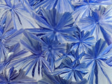 Close-up of the crystalline glaze on blue bud vase, handmade ceramics Melbourne, Australia