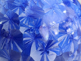 Close up of blue crystalline glaze crystals on handmade ceramic bud vase, Melbourne Australia