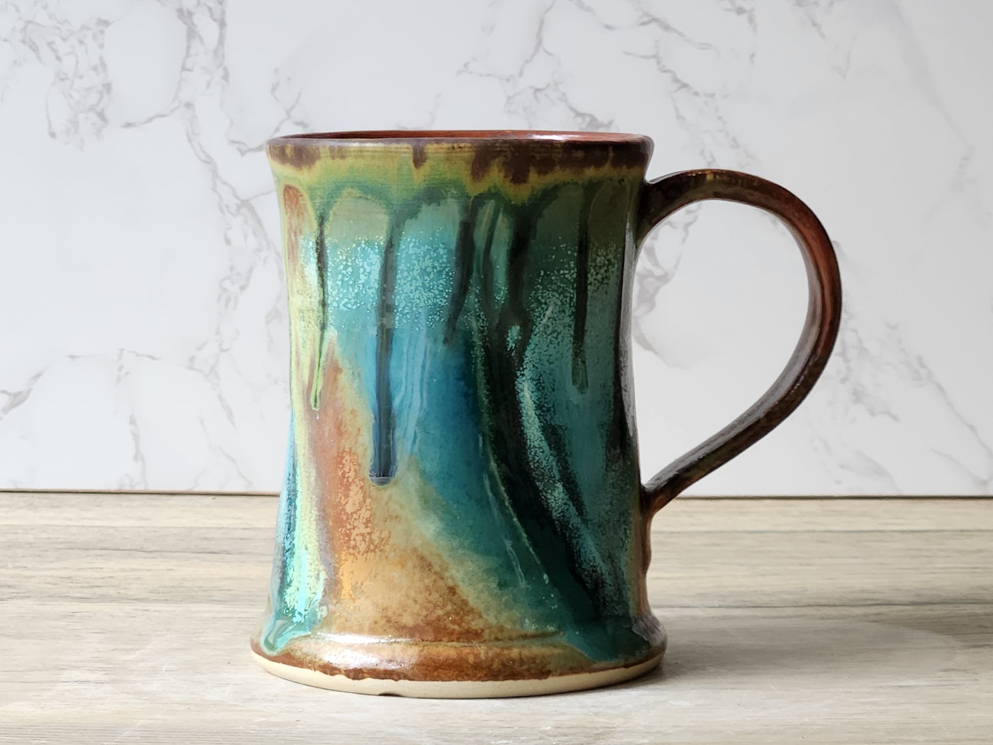 Unique handmade pottery coffee mug crafted in Melbourne Australia