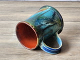 Handmade ceramic mug for coffee or tea, one-of-a-kind glaze, made in Australia