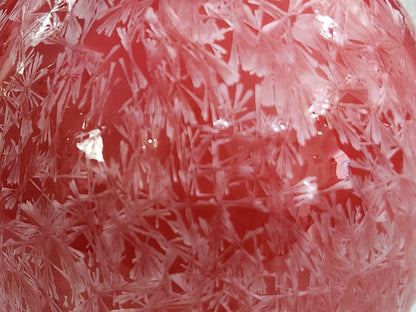 Crystalline Pottery Collection red porcelain vase detail