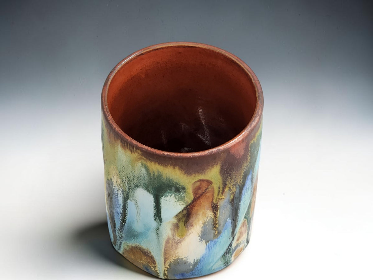 Handleless ceramic coffee cup handmade by Buxton Pottery Melbourne