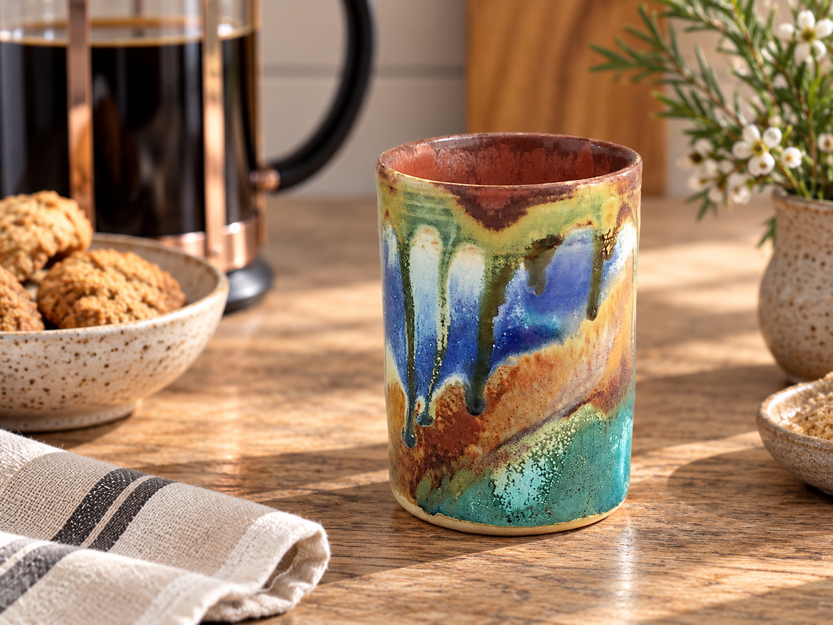 Bush Creek handmade ceramic tumbler 275ml by Buxton Pottery Melbourne